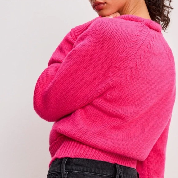 Good American Pink Crewneck Sweater Size Small - Picture 6 of 7